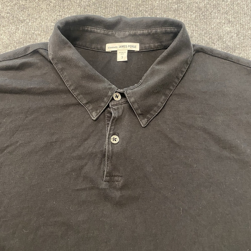 James Perse Standard Supima Cotton Polo Golf Casual Shirt Mens Size 3 Large